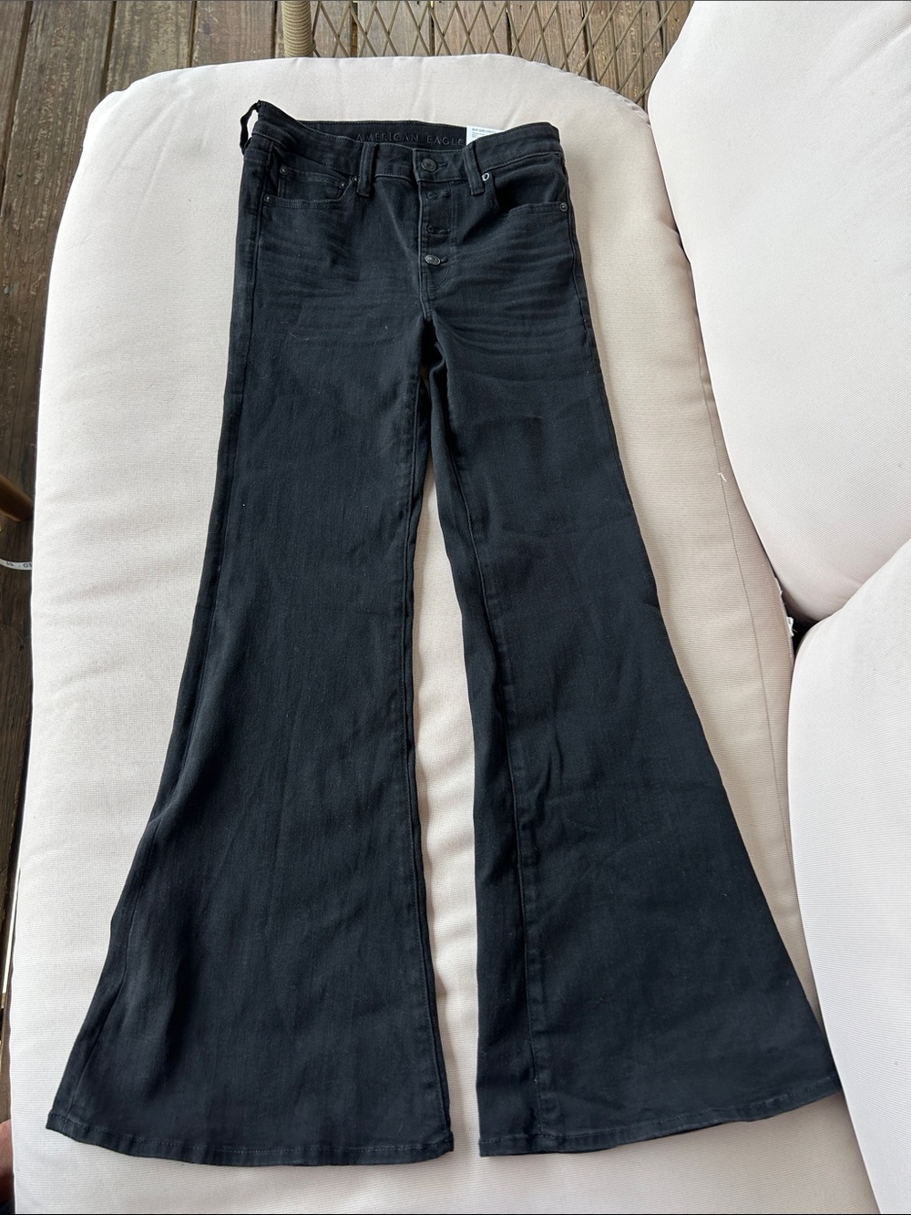 American Eagle Outfitters Black Flared Jeans
